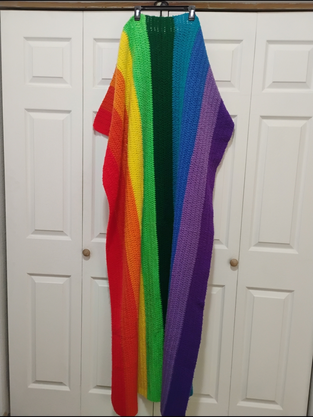 Handmade Rainbow Crochet Blanket